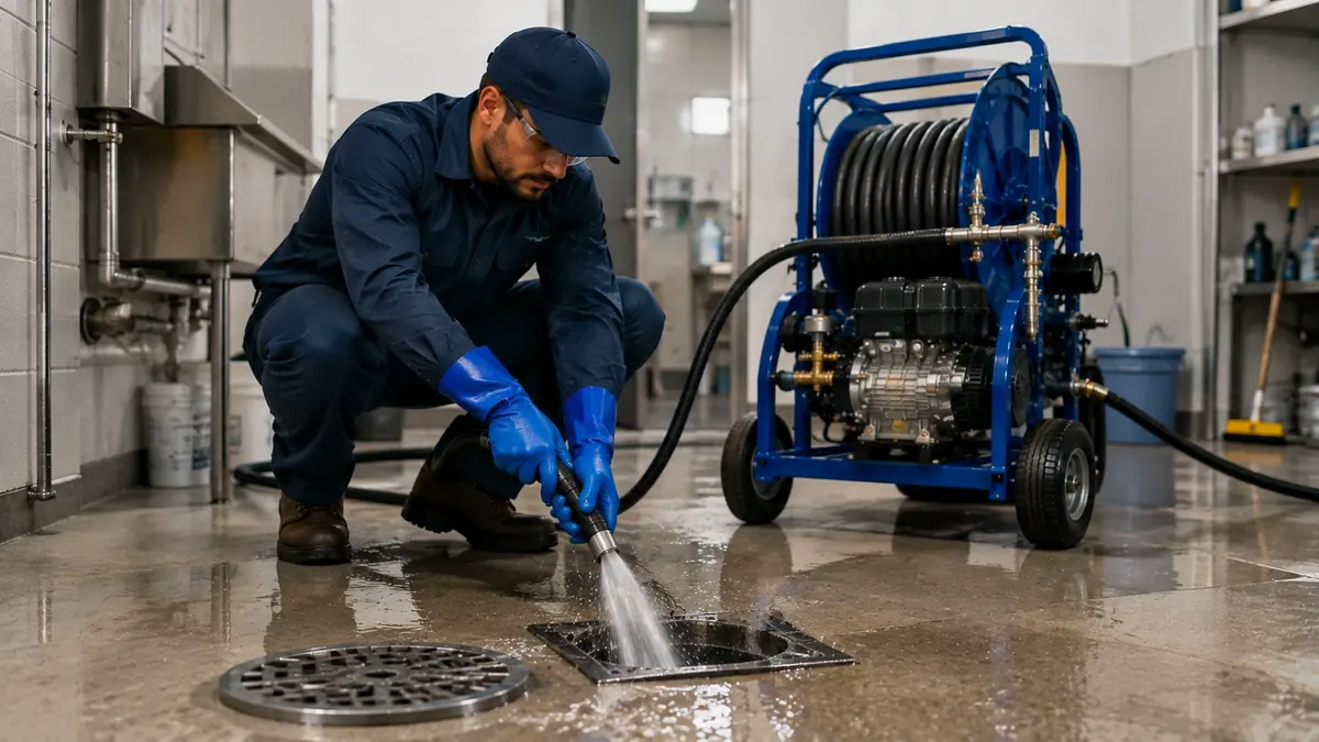 Floor Drain Hydro Jet Cleaning in Lakeside