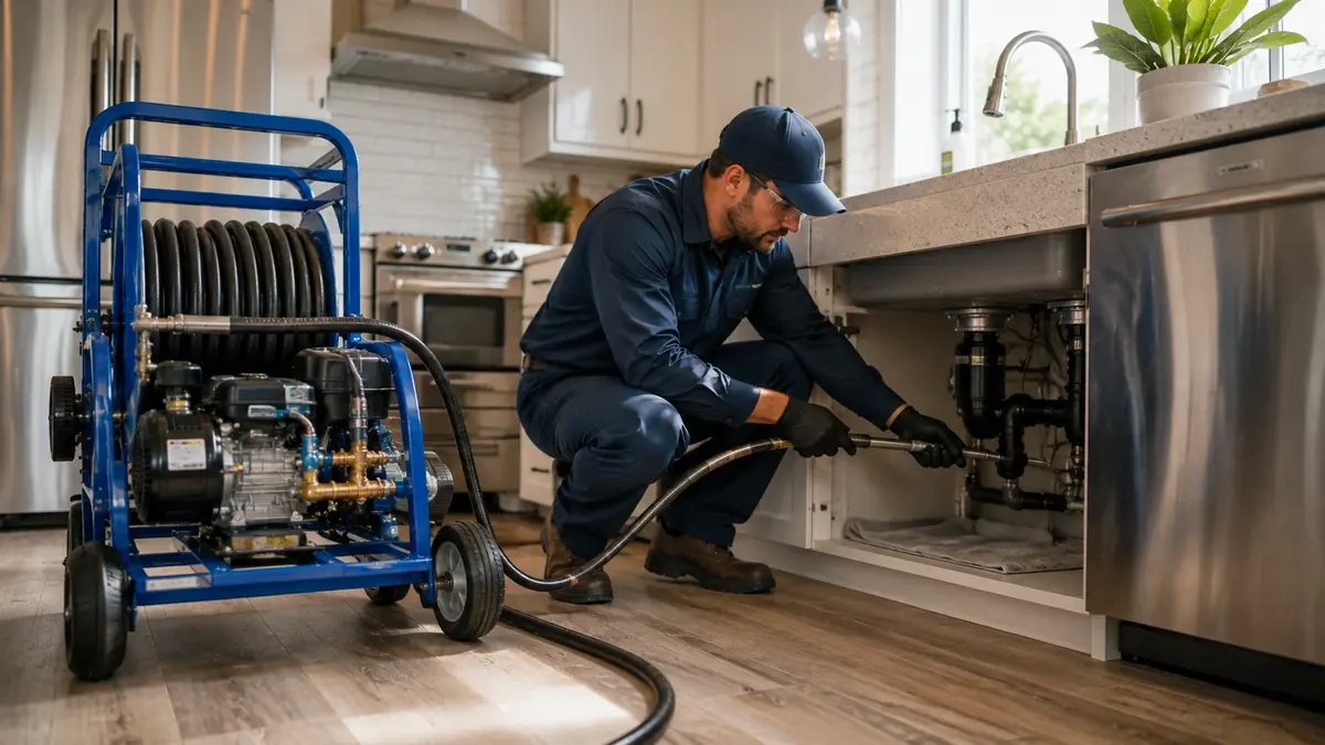 Kitchen Drain Hydro Jetting in Lakeside
