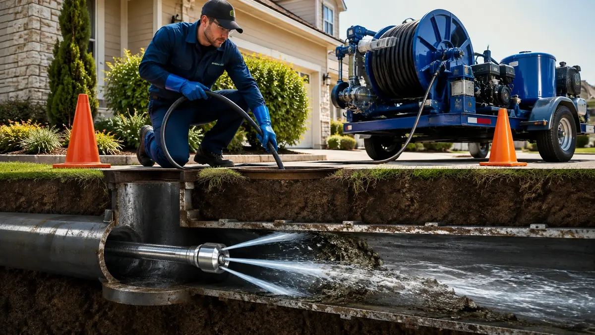 Main Sewer Line Hydro Jet Cleaning in Lakeside