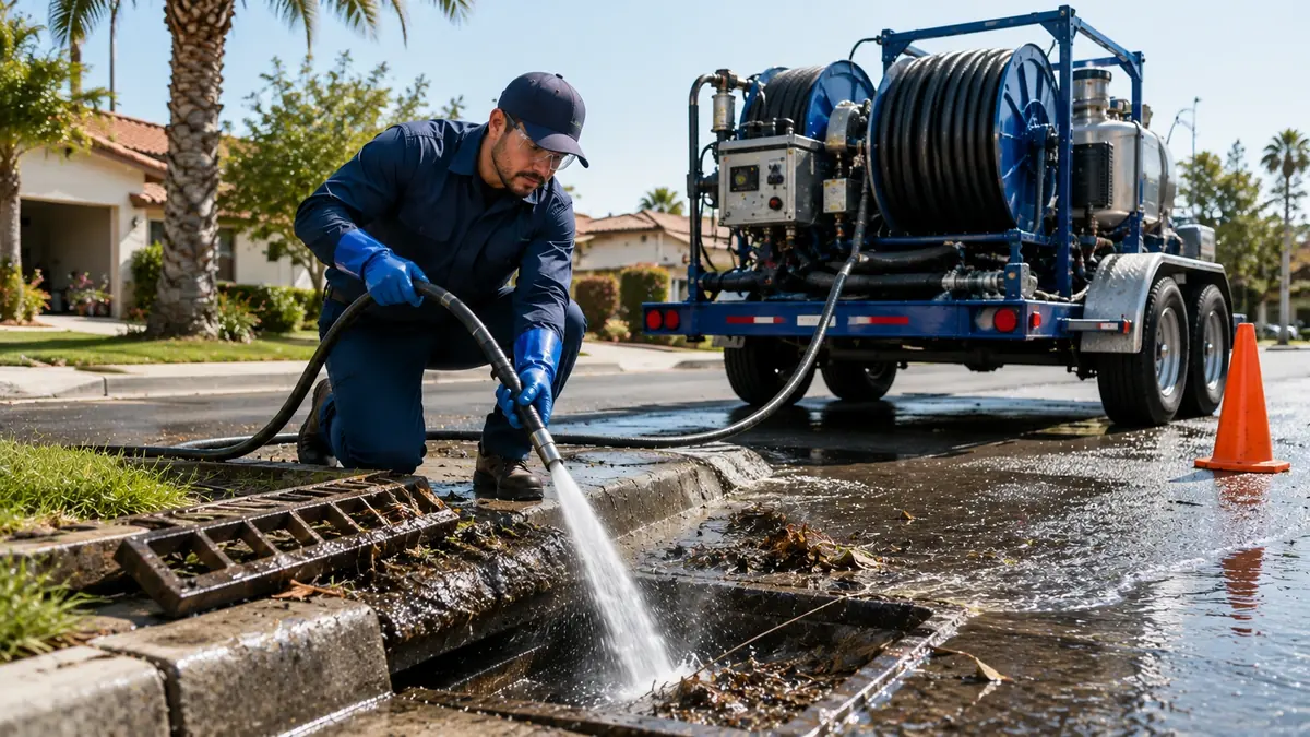 Storm Drain Hydro Jet Cleaning in Lakeside