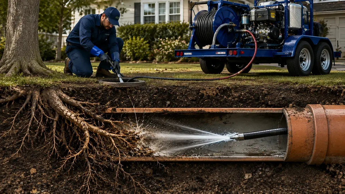 Tree Root Removal with Hydro Jetting in Lakeside